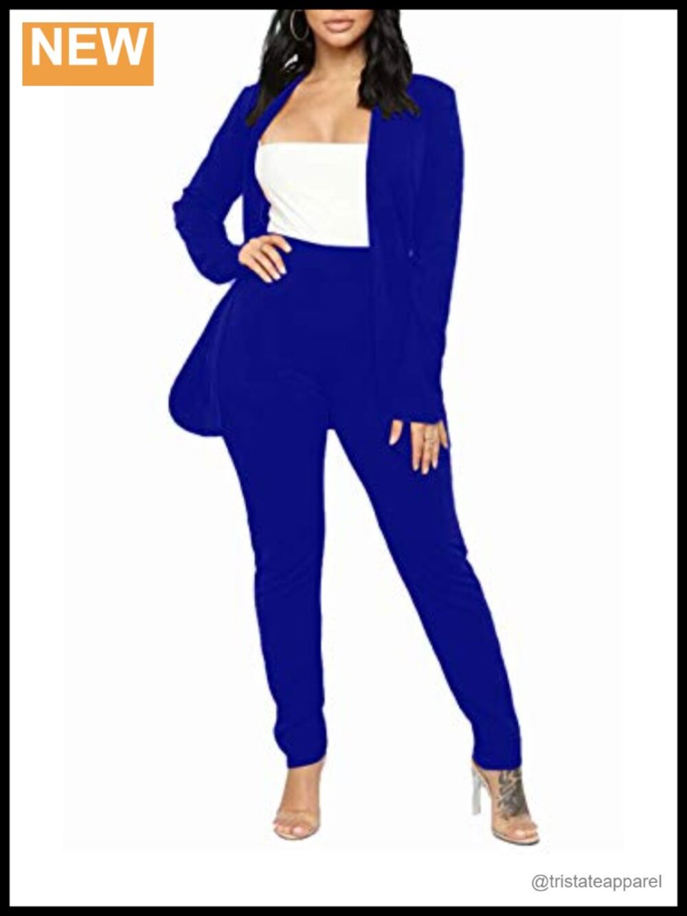 Women's 2 Piece Blazer Pant Suit Set Polyester Spandex Office Workwear